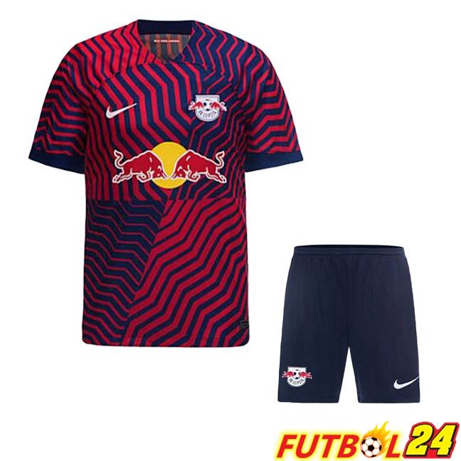Camisetas De Futbol RB Leipzig Ninos Segunda Rojo 2023/2024