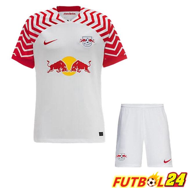 Camisetas De Futbol RB Leipzig Ninos Primera Blanco 2023/2024