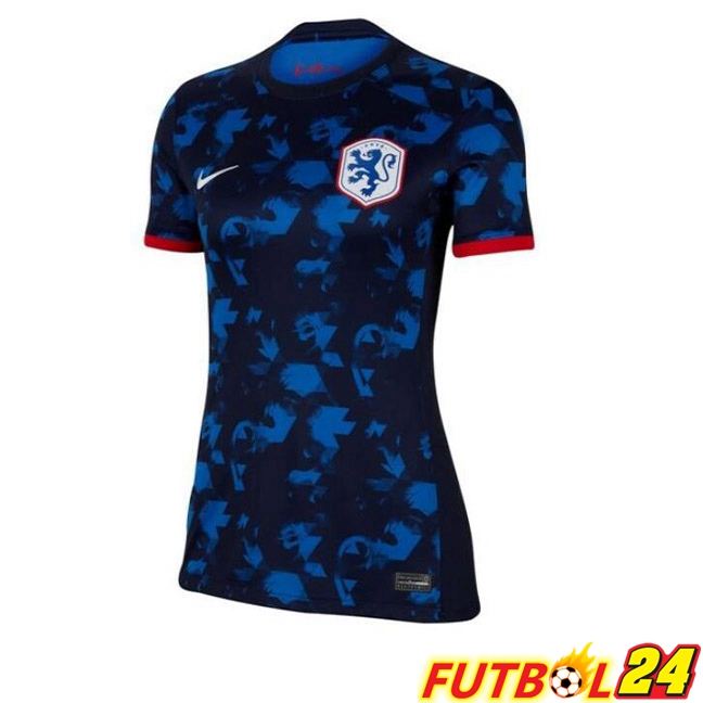 Camisetas De Futbol Países Bajos Mujer Segunda Negro 2023/2024