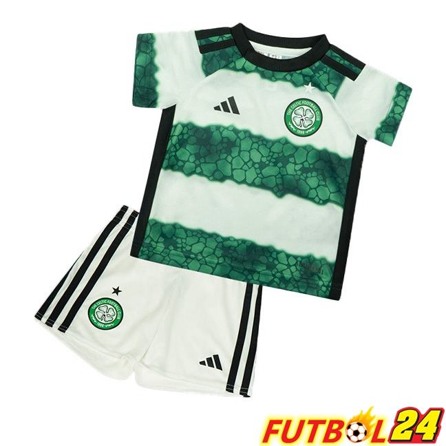 Camisetas De Futbol Celtic FC Ninos Primera Verde Blanco 2023/2024