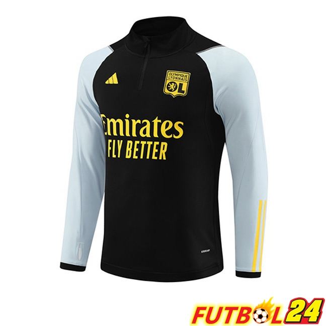 Sudadera De Entrenamiento Lyon OL Negro 2023/2024