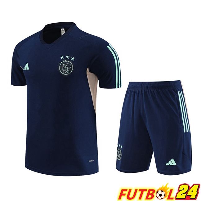 Camiseta Entrenamiento AFC Ajax + Cortos Azul Real 2023/2024