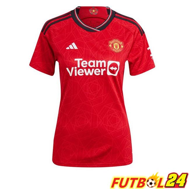 Camisetas De Futbol Manchester United Mujer Primera Rojo 2023/2024