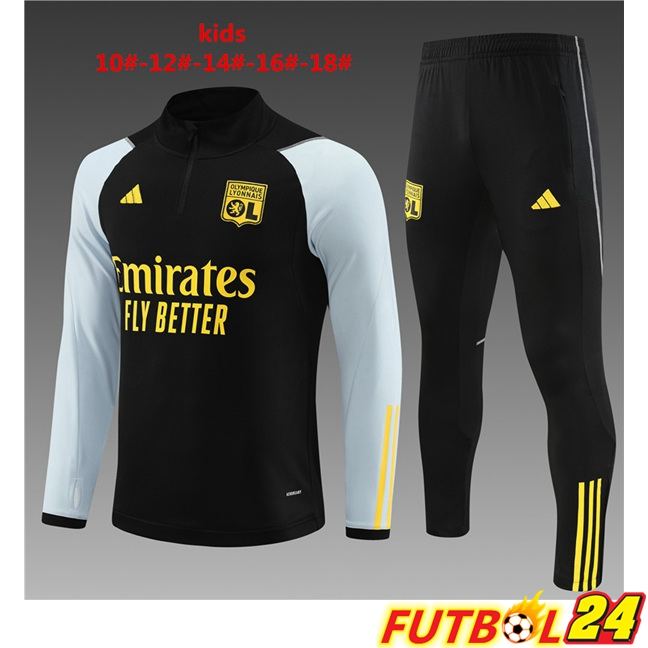 Chandal Equipos De Futbol Lyon OL Ninos Negro 2023/2024