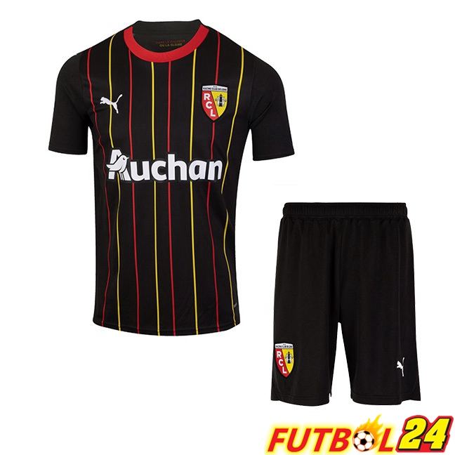 Camisetas De Futbol RC Lens Ninos Primera Negro 2023/2024