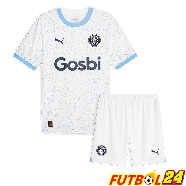 Camisetas De Futbol Girona Ninos Segunda Blanco 2023/2024