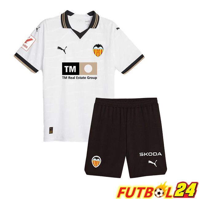 Camisetas De Futbol Valencia CF Ninos Primera Blanco 2023/2024