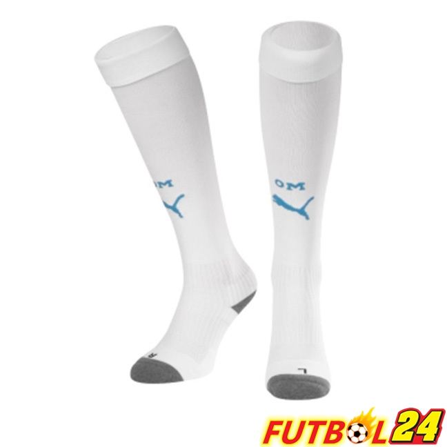Calcetines De Futbol Marsella OM Primera Blanco 2023/2024