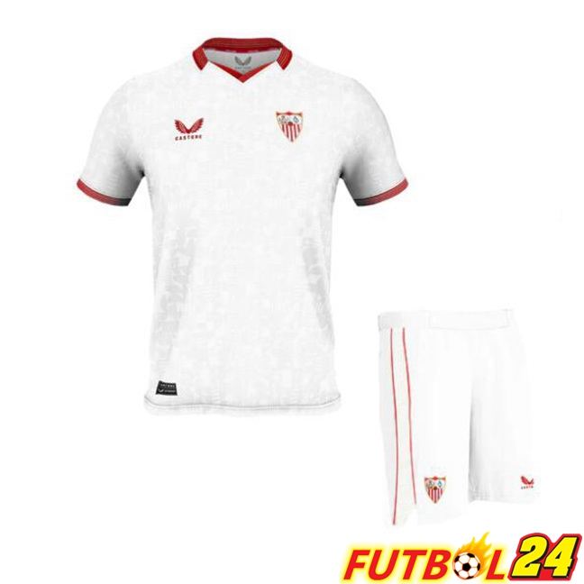 Camisetas De Futbol Sevilla FC Ninos Primera Blanco 2023/2024