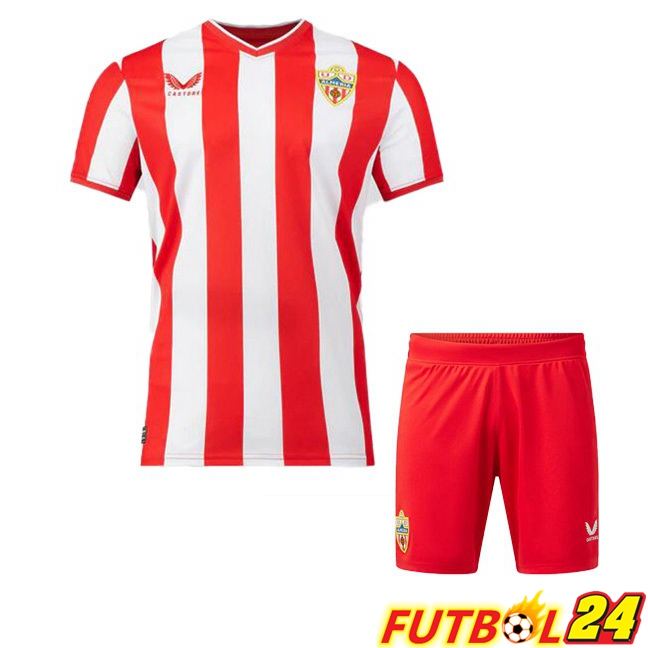 Camisetas De Futbol UD Almeria Ninos Primera Rojo Blanco 2023/2024