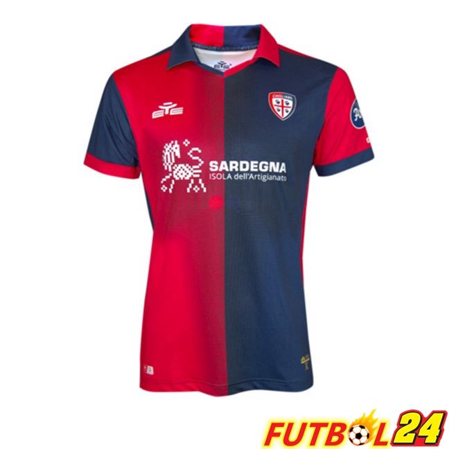Camisetas De Futbol Cagliari Calcio Primera Rojo Azul 2023/2024