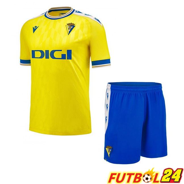 Camisetas De Futbol Cadiz CF Ninos Primera Amarillo 2023/2024