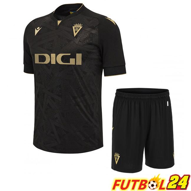 Camisetas De Futbol Cadiz CF Ninos Segunda Negro 2023/2024