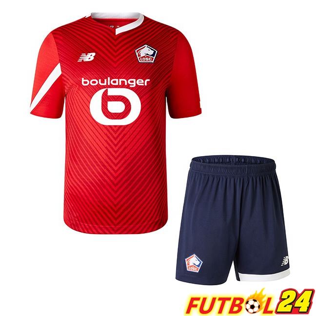 Camisetas De Futbol Lille OSC Ninos Primera Rojo 2023/2024