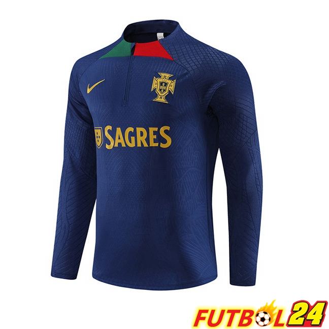 Sudadera De Entrenamiento Portugal Azul Real 2023/2024