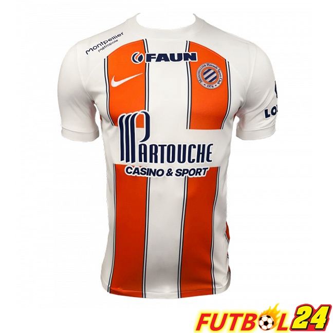 Camisetas De Futbol Montpellier HSC Segunda Blanco Naranja 2023/2024