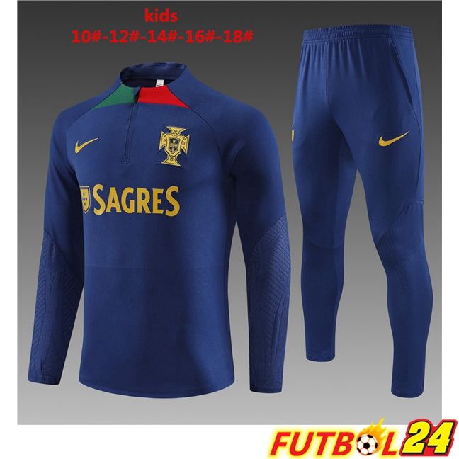 Chandal Equipos De Futbol Portugal Ninos Azul Real 2023/2024