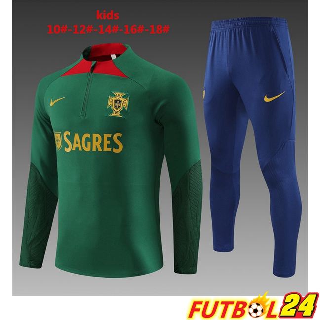 Chandal Equipos De Futbol Portugal Ninos Verde 2023/2024