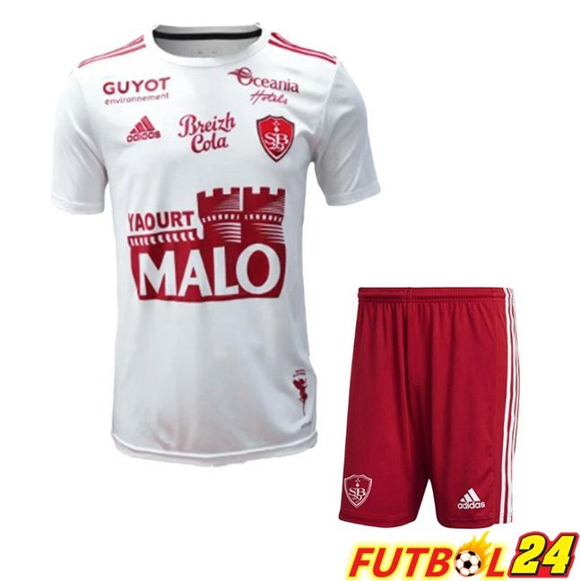 Camisetas De Futbol Stade Brestois Ninos Segunda Blanco 2023/2024
