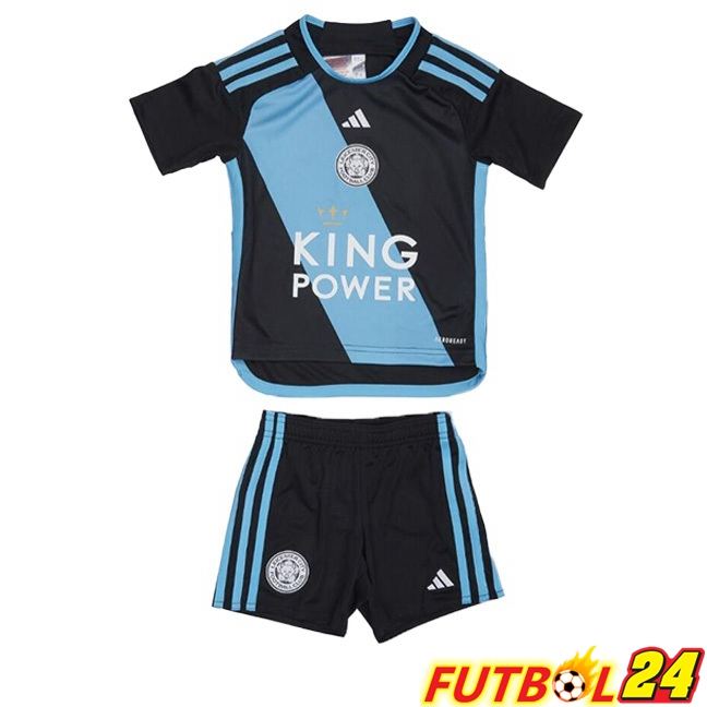 Camisetas De Futbol Leicester City Ninos Segunda Azul Negro 2023/2024
