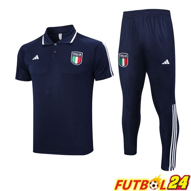 Camiseta Polo Italia + Pantalones Azul Real 2023/2024