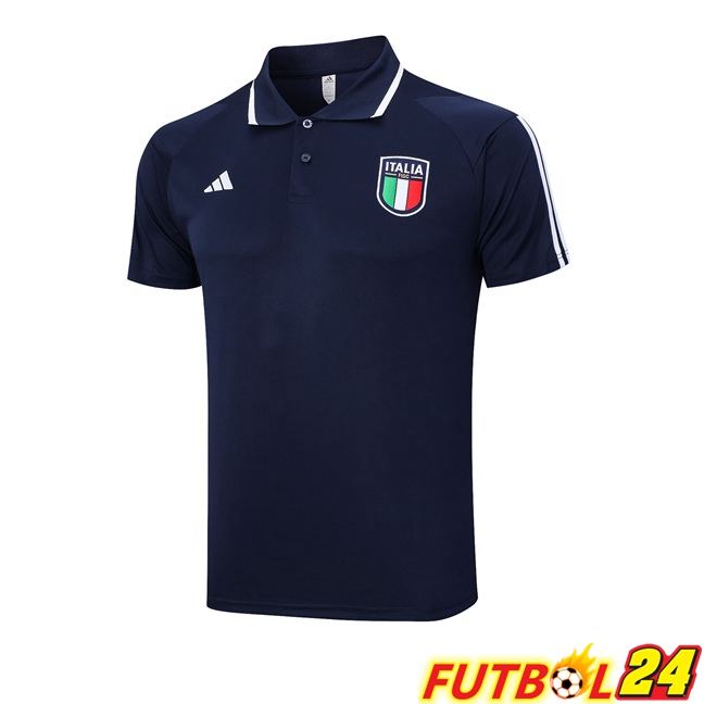 Camiseta Polo Italia Azul Real 2023/2024