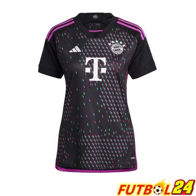 Camisetas De Futbol Bayern Munich Mujer Segunda Negro 2023/2024