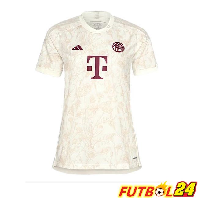 Camisetas De Futbol Bayern Munich Mujer Tercera Amarillo 2023/2024