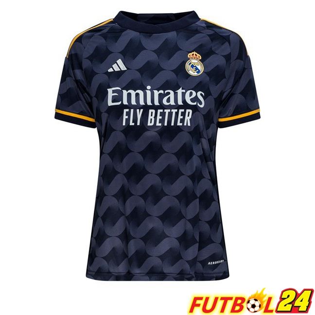 Camisetas De Futbol Real Madrid Mujer Segunda Azul Real 2023/2024