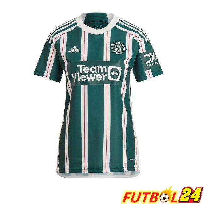 Camisetas De Futbol Manchester United Mujer Segunda Verde 2023/2024