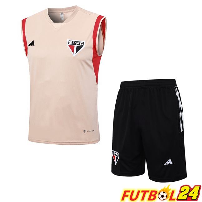 Chaleco De Futbol Sao Paulo FC + Cortos Rosado 2023/2024