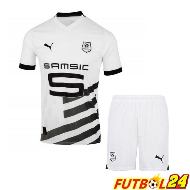 Camisetas De Futbol Stade Rennais Ninos Segunda Blanco 2023/2024