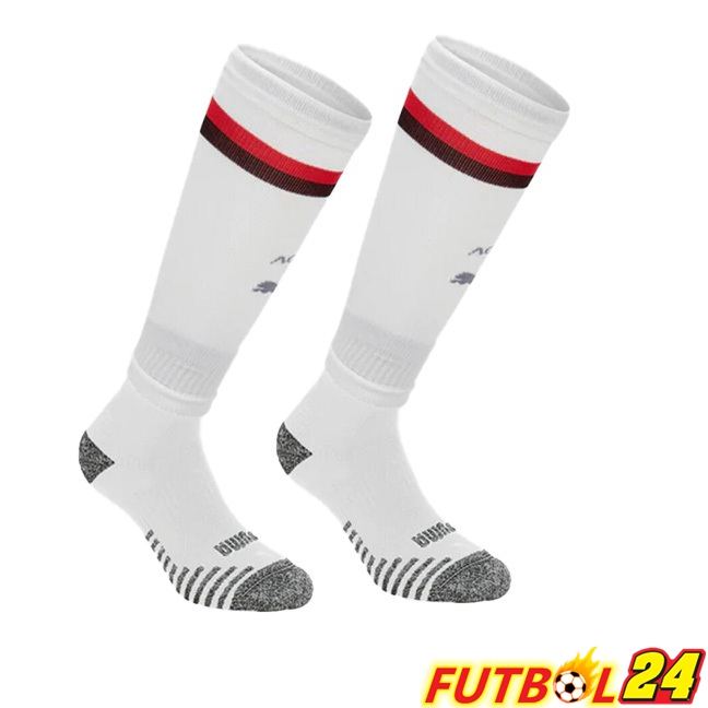 Calcetines De Futbol AC Milan Segunda Blanco 2023/2024