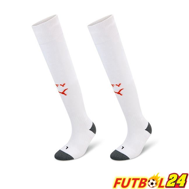 Calcetines De Futbol Manchester City Segunda Blanco 2023/2024