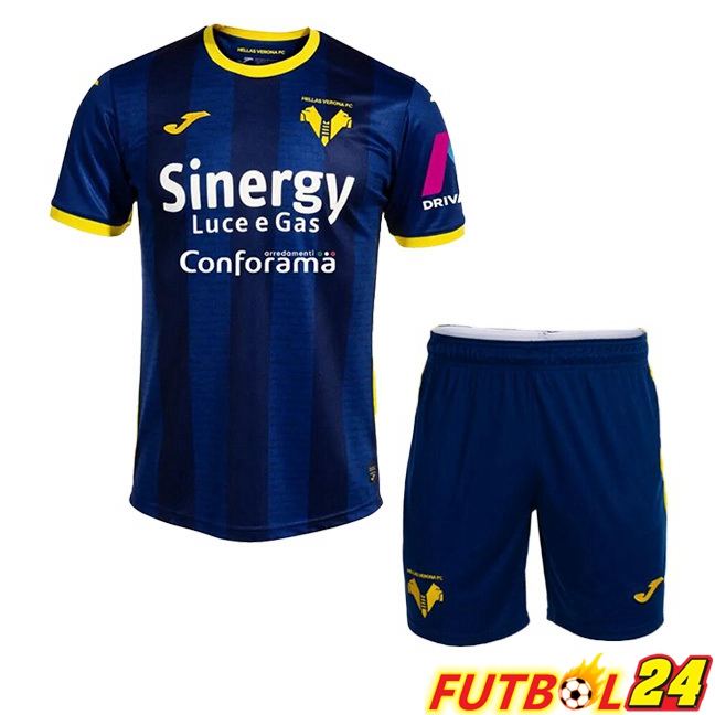 Camisetas De Futbol Hellas Verone Ninos Primera Azul 2023/2024