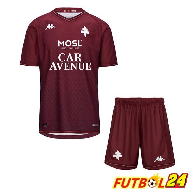 Camisetas De Futbol FC Metz Ninos Primera Rojo 2023/2024