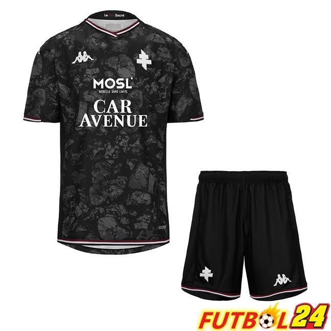 Camisetas De Futbol FC Metz Ninos Tercera Negro 2023/2024