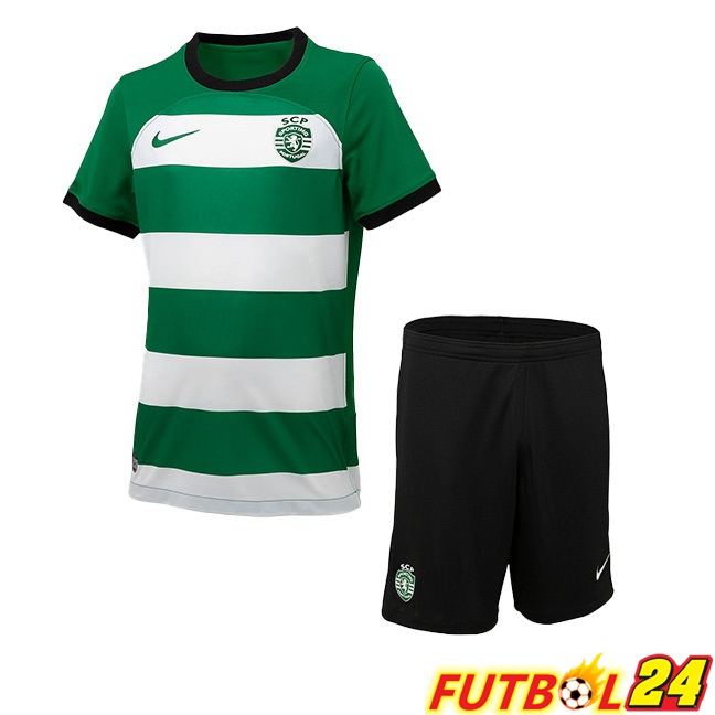 Camisetas De Futbol Sporting CP Ninos Primera Verde 2023/2024