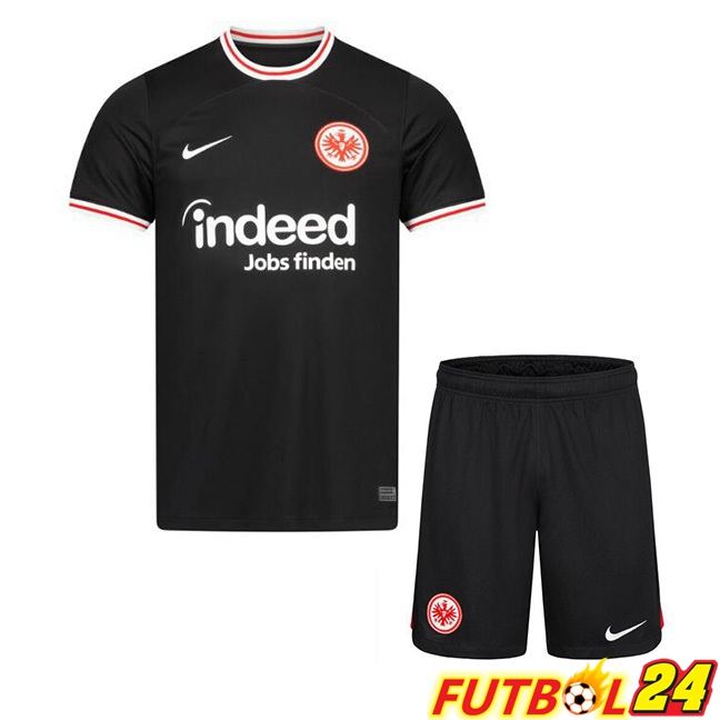 Camisetas De Futbol Eintracht Frankfurt Ninos Segunda Negro 2023/2024