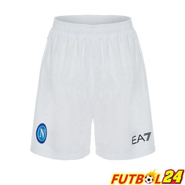 Cortos De Futbol SSC Napoli Segunda Blanco 2023/2024