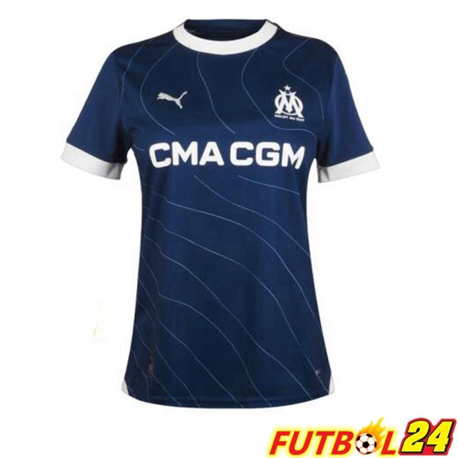 Camisetas De Futbol Marsella OM Mujer Segunda Azul 2023/2024