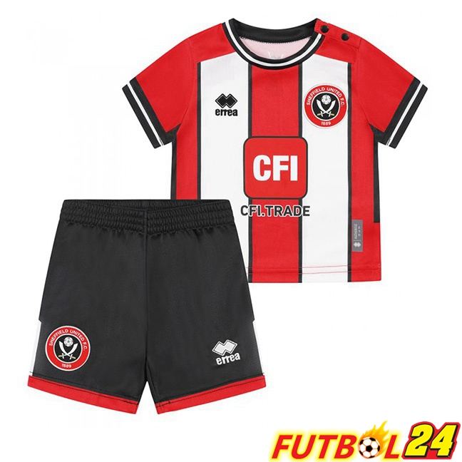 Camisetas De Futbol Sheffield United Ninos Primera Rojo Blanco 2023/2024