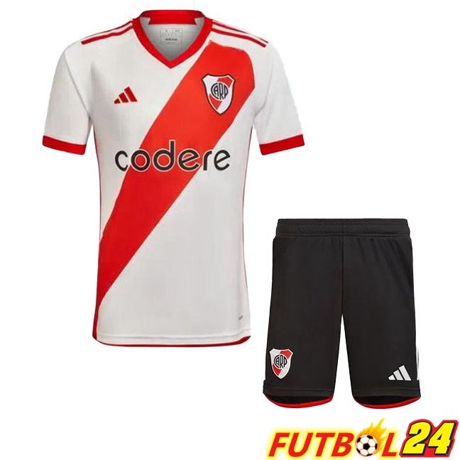 Camisetas De Futbol River Plate Ninos Primera Rojo Blanco 2023/2024