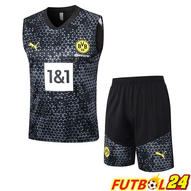 Chaleco De Futbol Dortmund BVB + Cortos Negro 2023/2024