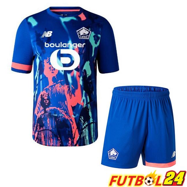 Camisetas De Futbol Lille OSC Ninos Cuarta Azul 2023/2024
