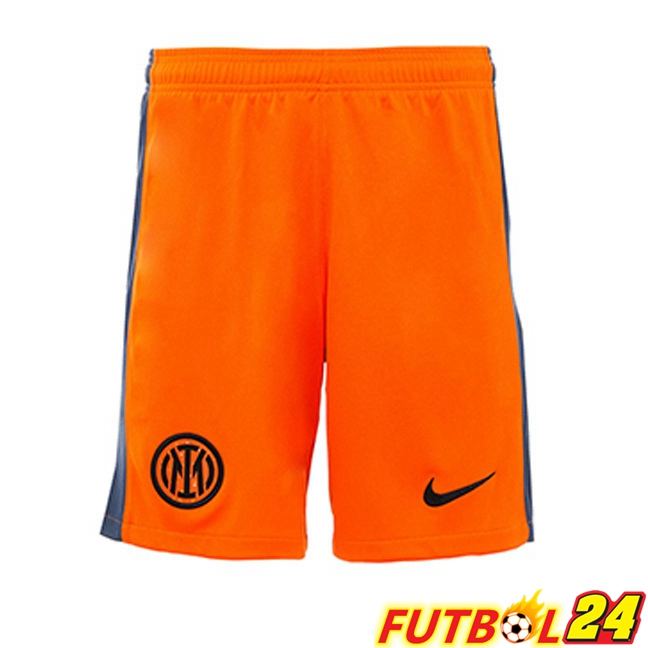 Cortos De Futbol Inter Milan Tercera Naranja 2023/2024