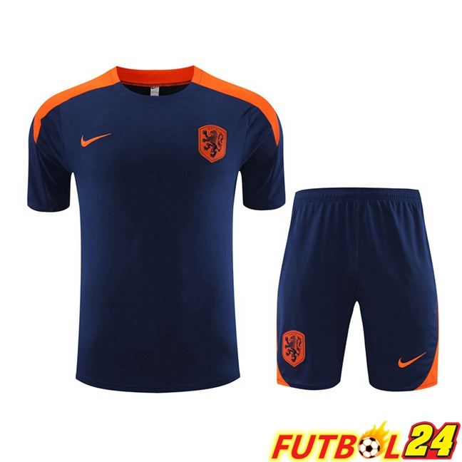 Camiseta Entrenamiento Países Bajos + Cortos Azul Real 2023/2024