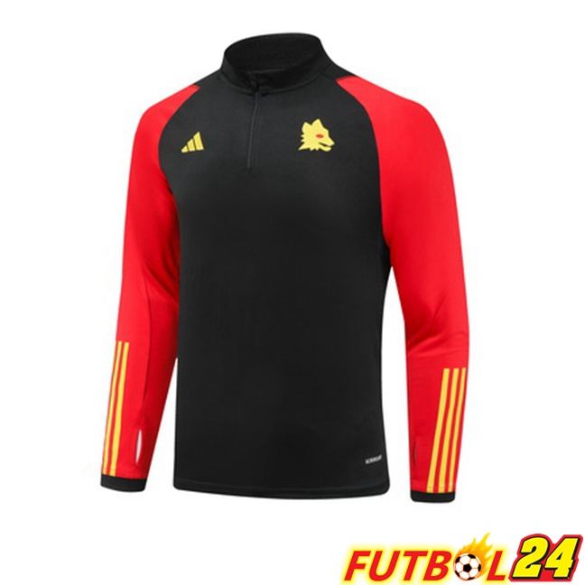 Sudadera De Entrenamiento AS Roma Negro Rojo 2023/2024
