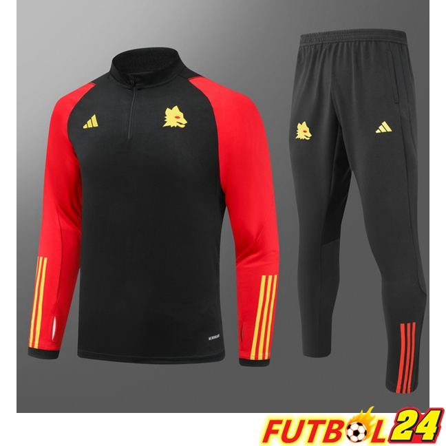 Chandal Equipos De Futbol AS Roma Ninos Negro Rojo 2023/2024
