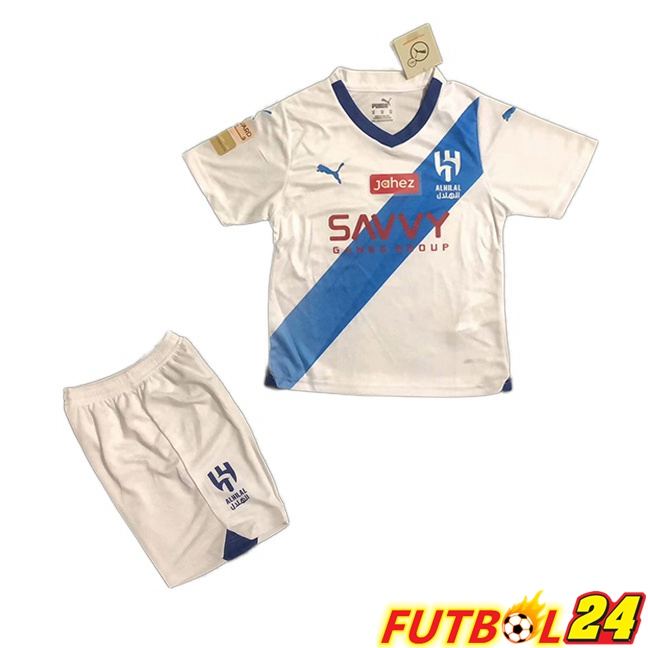 Camisetas De Futbol Al-Hilal FC Ninos Segunda Blanco 2023/2024